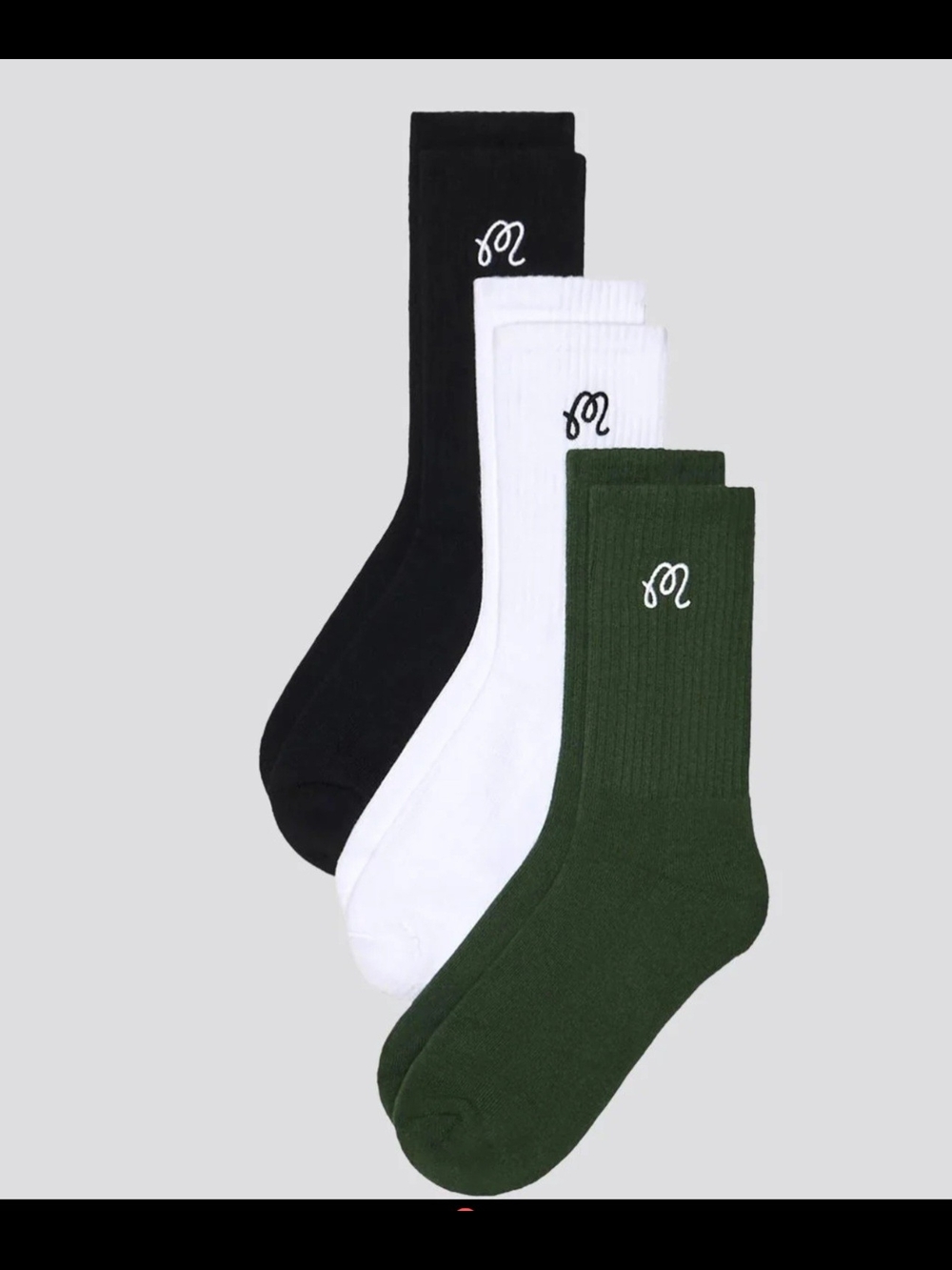 Malbon
M Crew Sock 3-Pack Multi